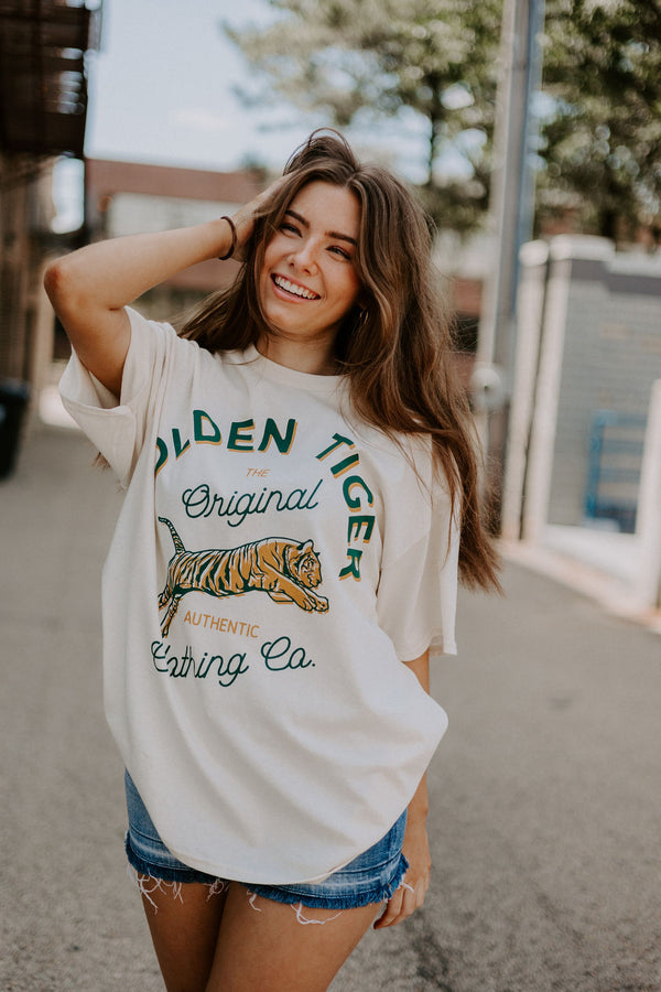 GOLDEN TIGER OVERSIZED GRAPHIC TEE